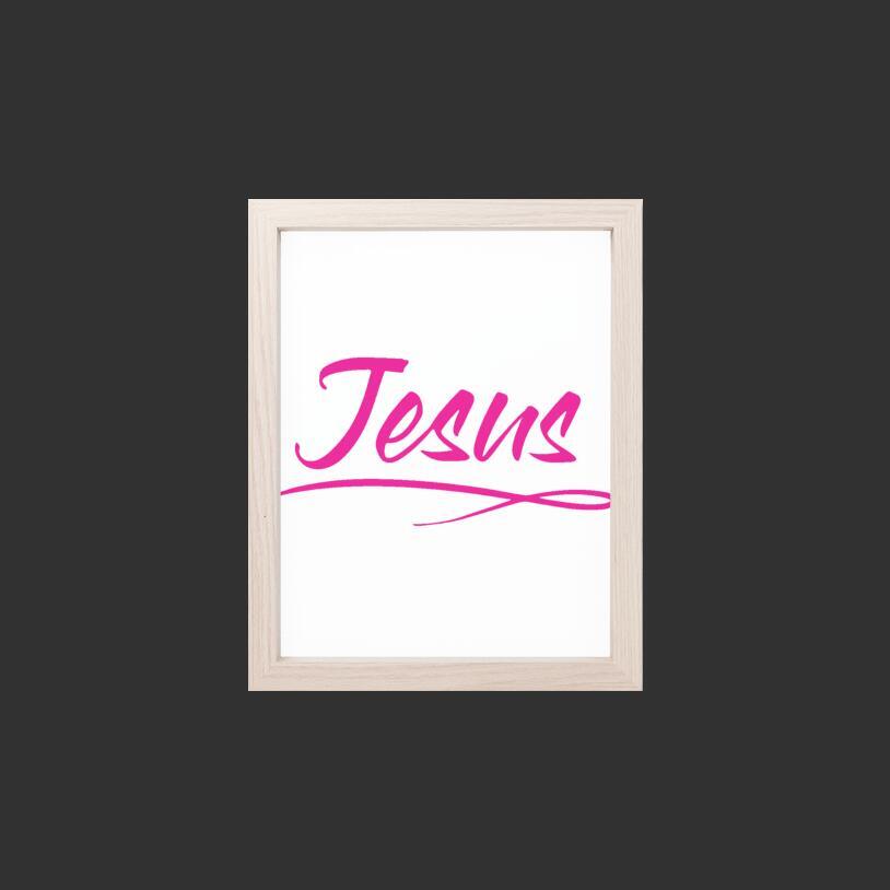 Print 8 x 10 Pink - Jesus