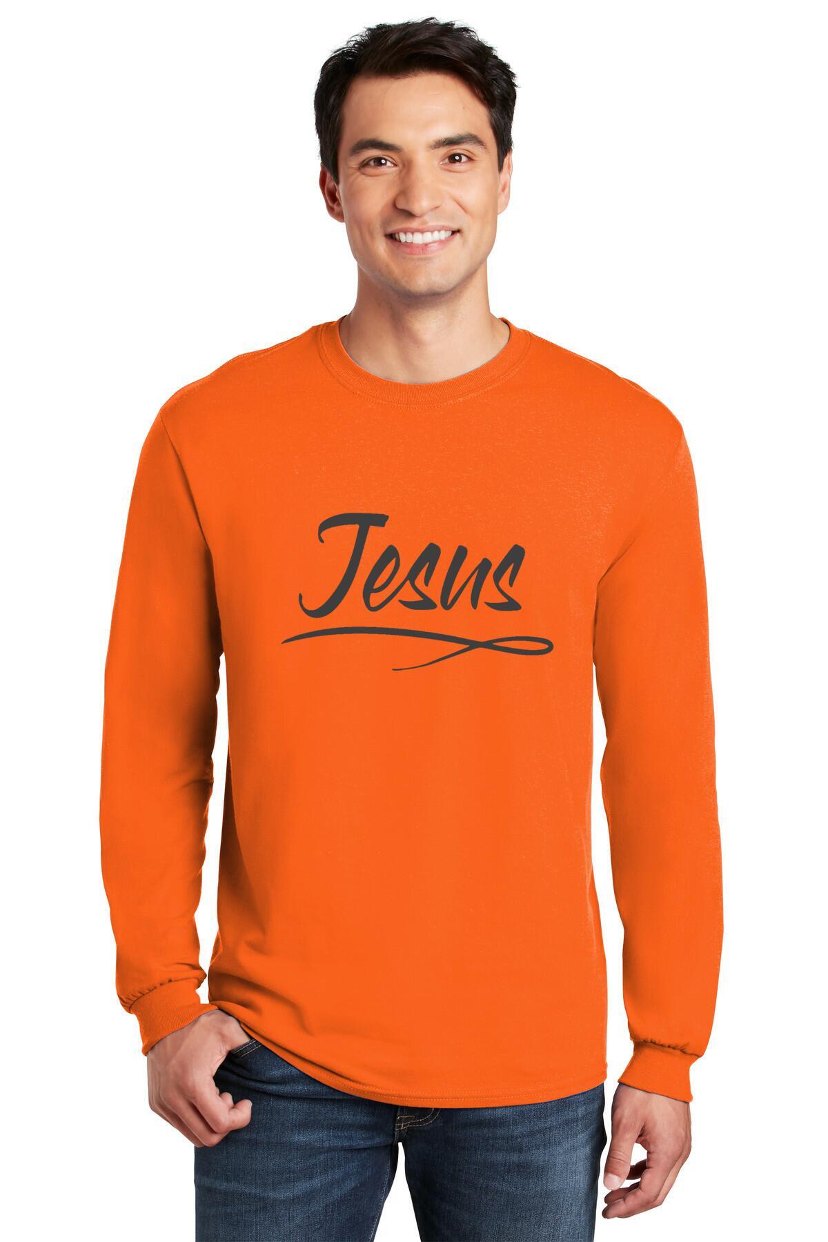 Heavy Cotton Long Sleeve T-Shirt - Jesus