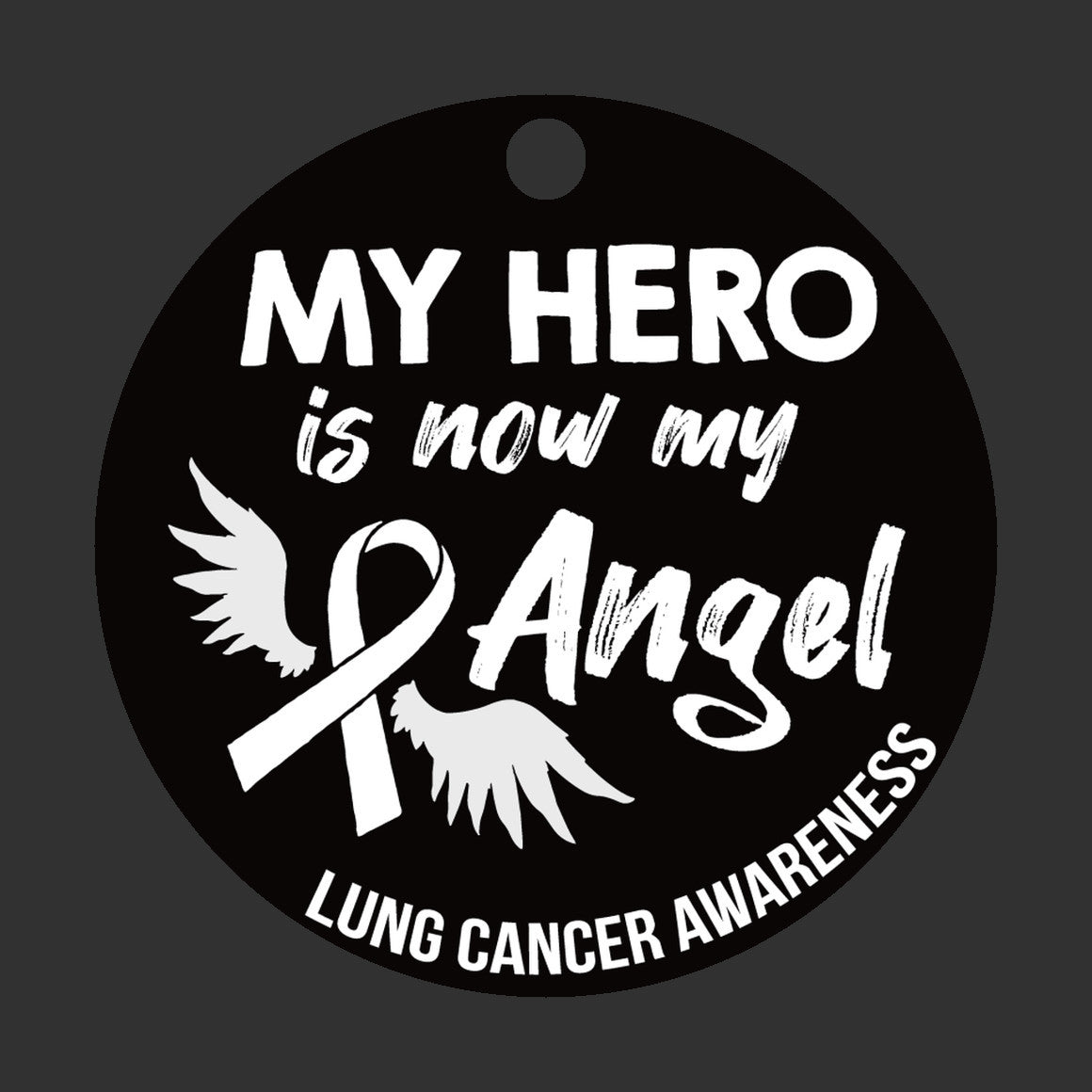 Lung Cancer Angel Christmas Ornament