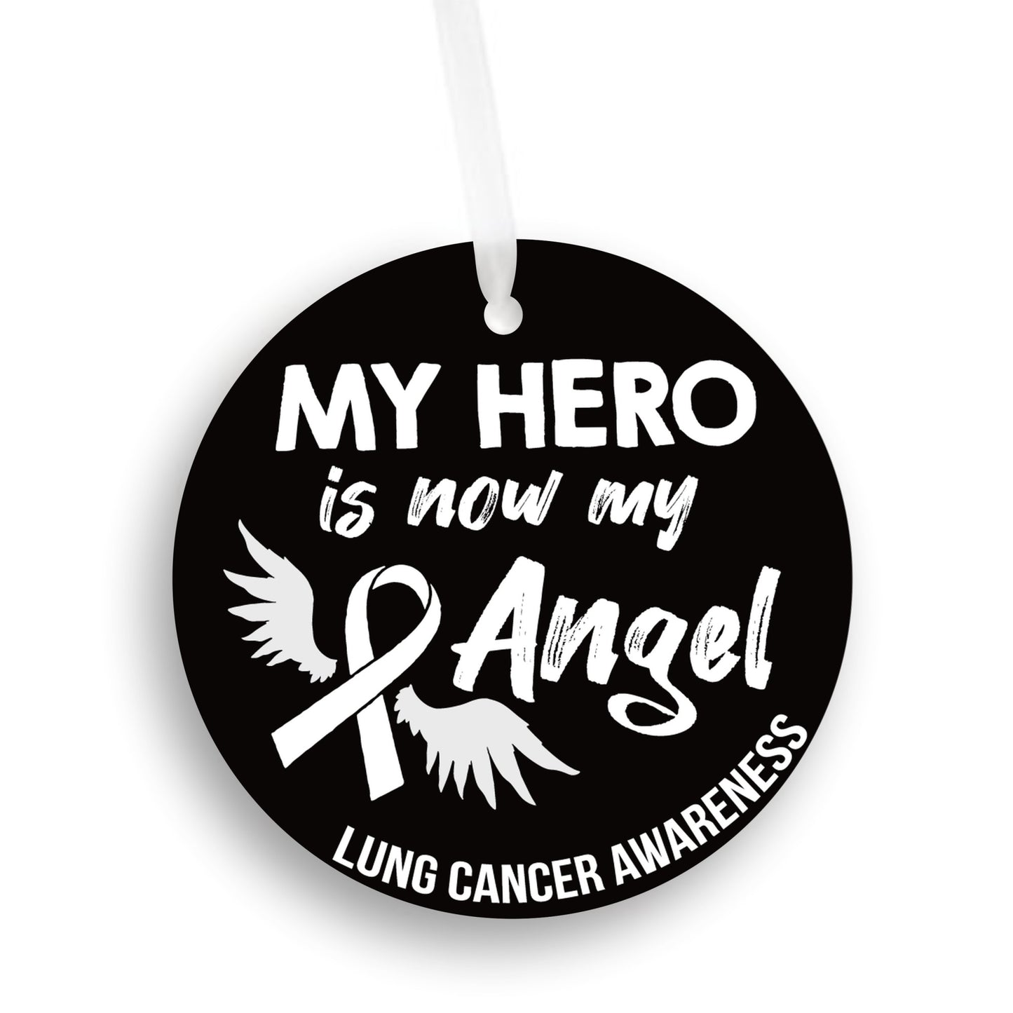Lung Cancer Angel Christmas Ornament