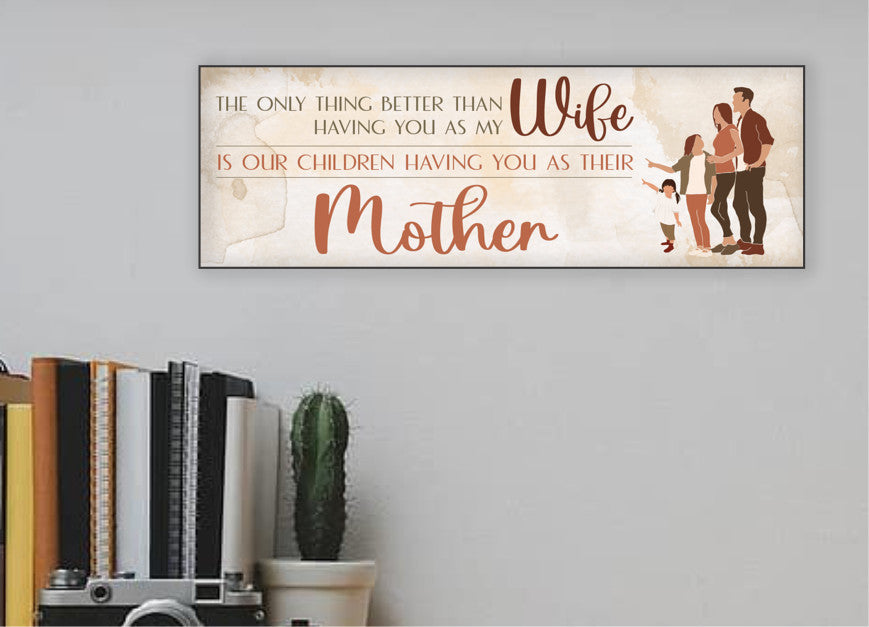 Best Wife And Mother Mother's Day Sign