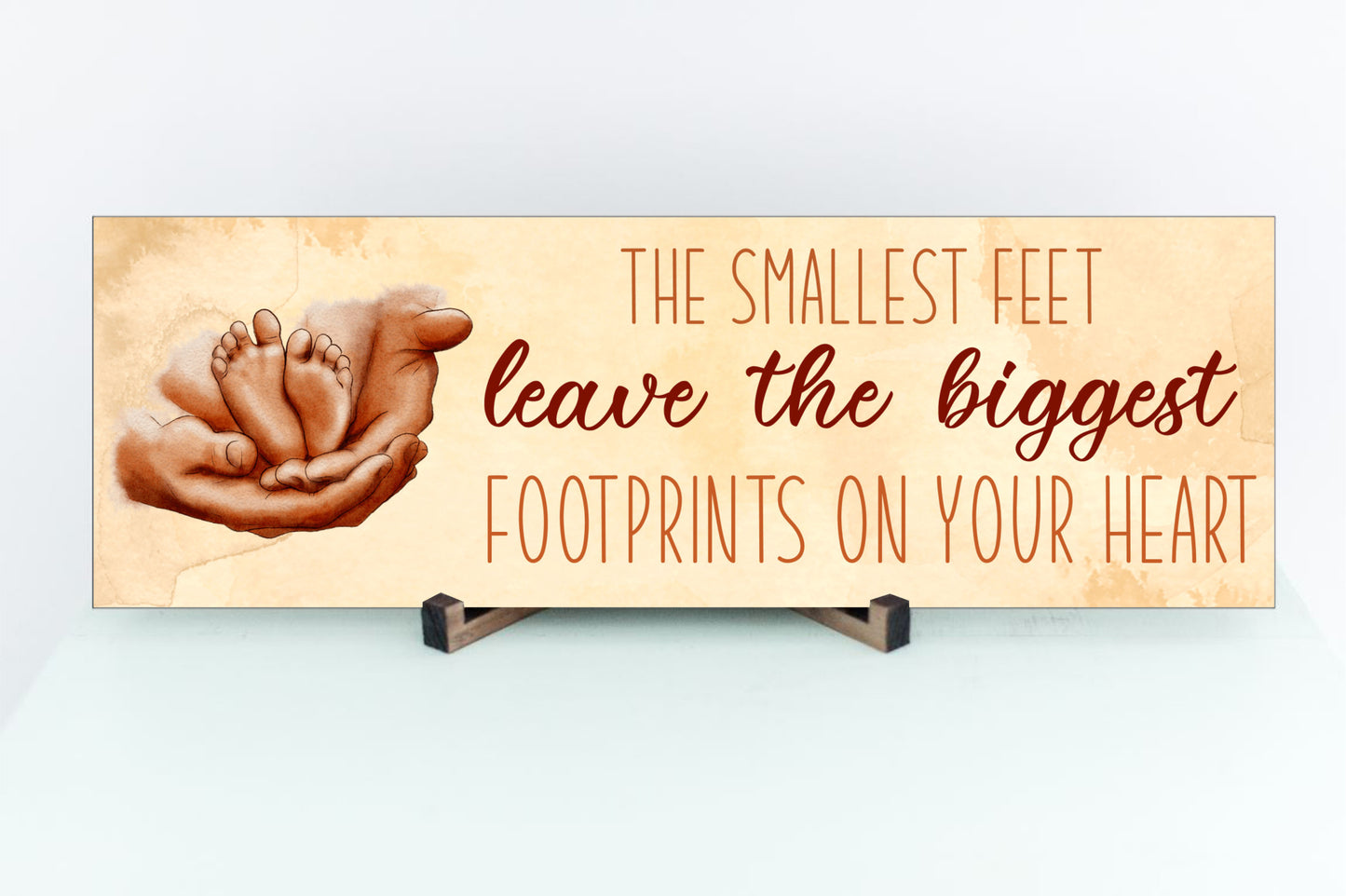 Smallest Feet Leave The Biggest Footprints Mother's Day Sign
