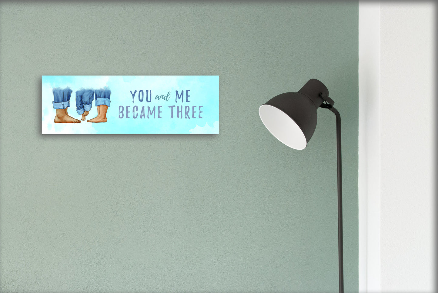 You & Me Became Three Sign