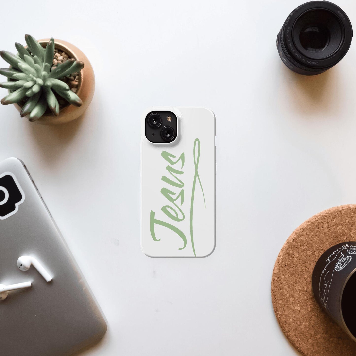 iPhone 15 MagSafe Case Green - Jesus