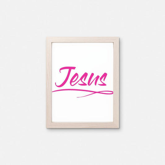 Print 8 x 10 Pink - Jesus