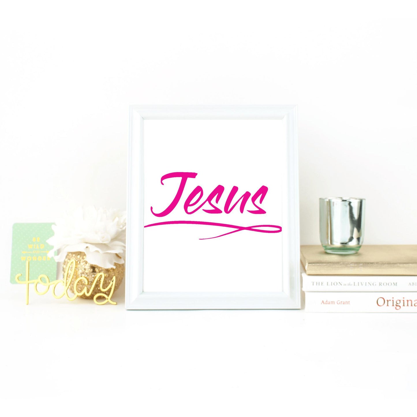 Print 8 x 10 Pink - Jesus