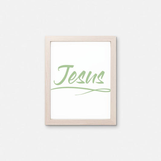 Print 8 x 10 Green - Jesus