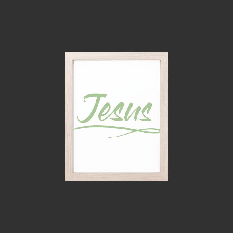 Print 8 x 10 Green - Jesus