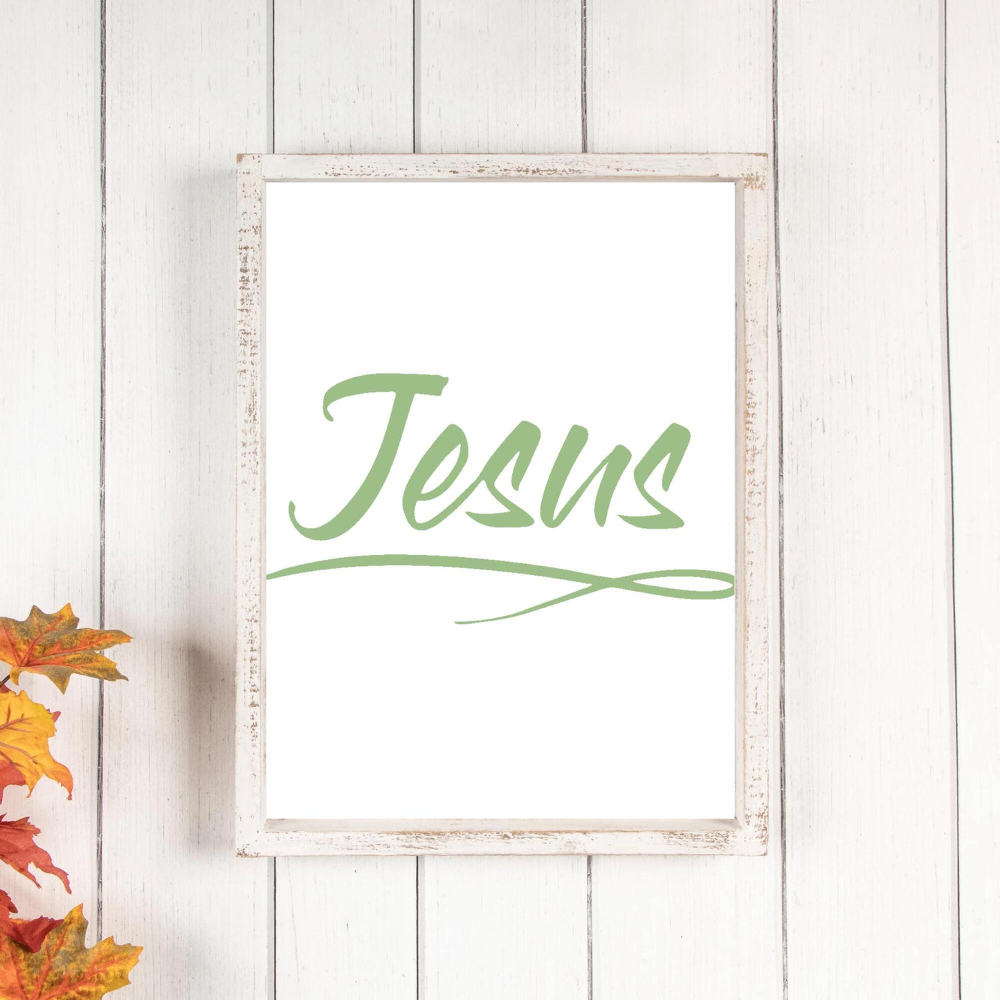 Print 8 x 10 Green - Jesus