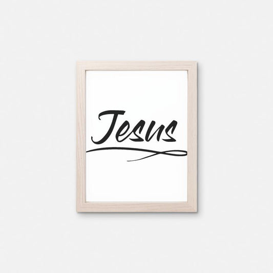 Print 8 x 10 Black - Jesus