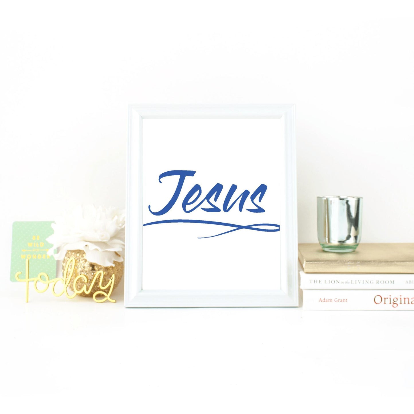 Print 8 x 10 Blue- Jesus