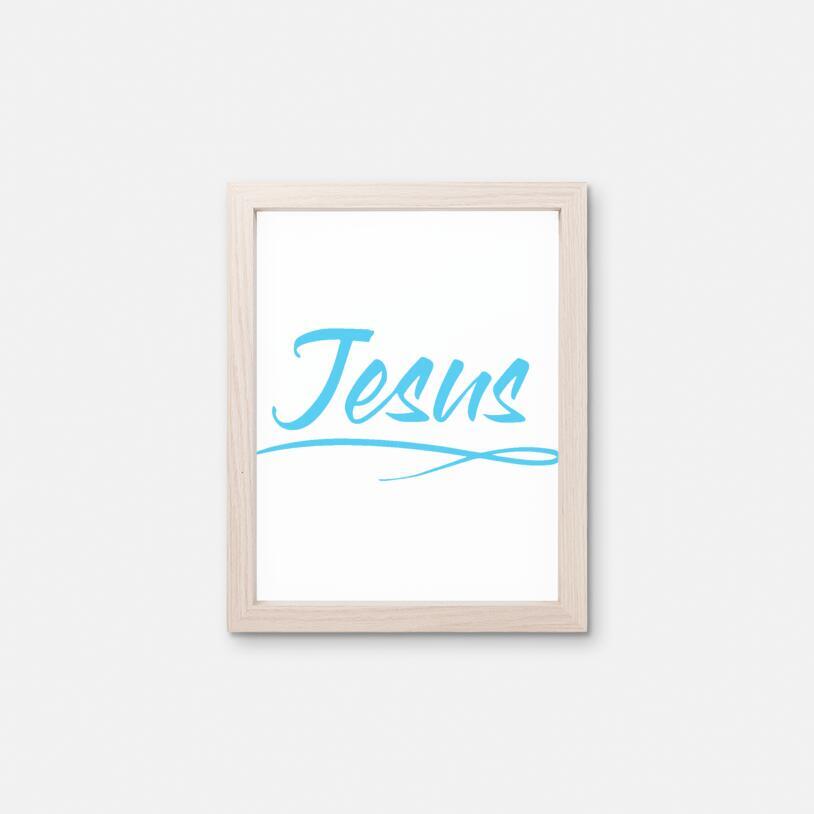 Print 8 x 10 Sky Blue - Jesus