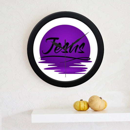 Wall Clock Purple - Jesus