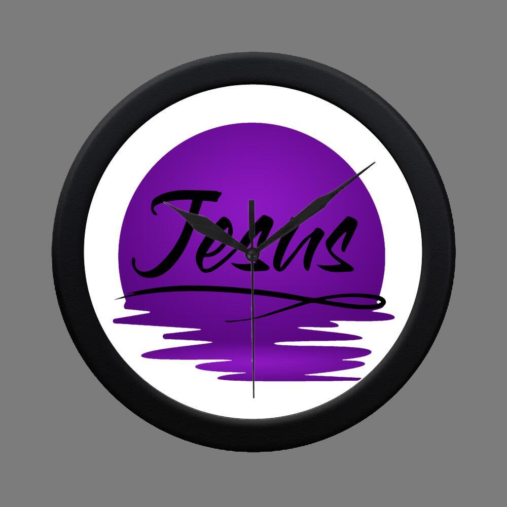 Wall Clock Purple - Jesus