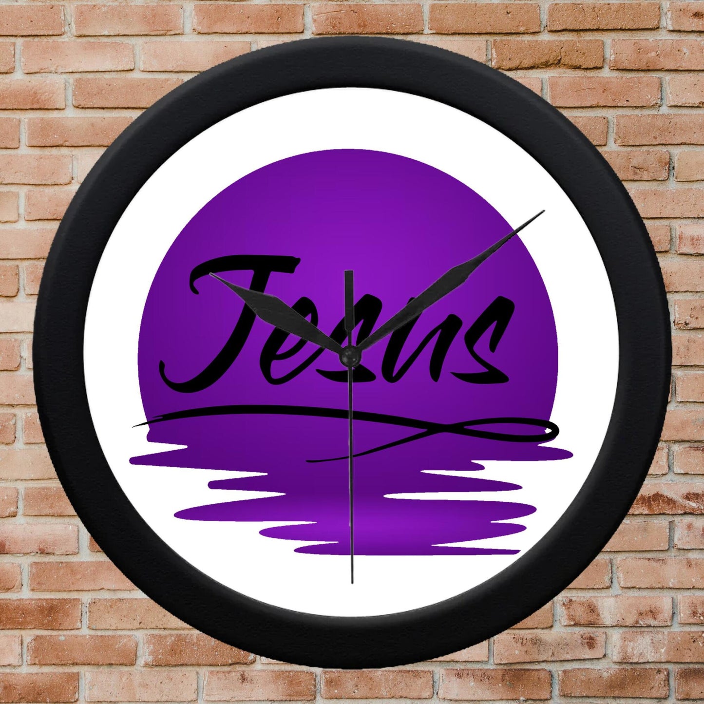 Wall Clock Purple - Jesus