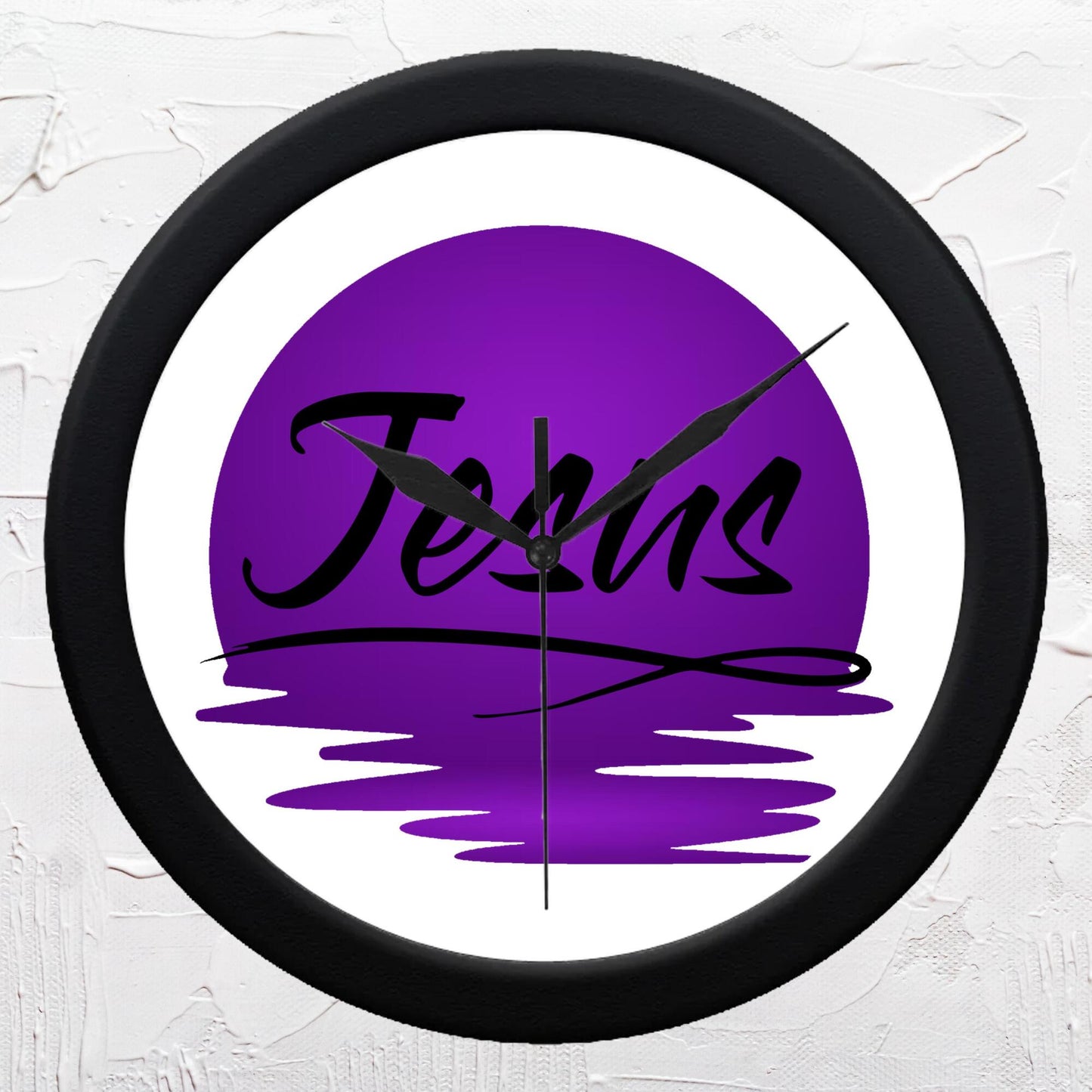 Wall Clock Purple - Jesus