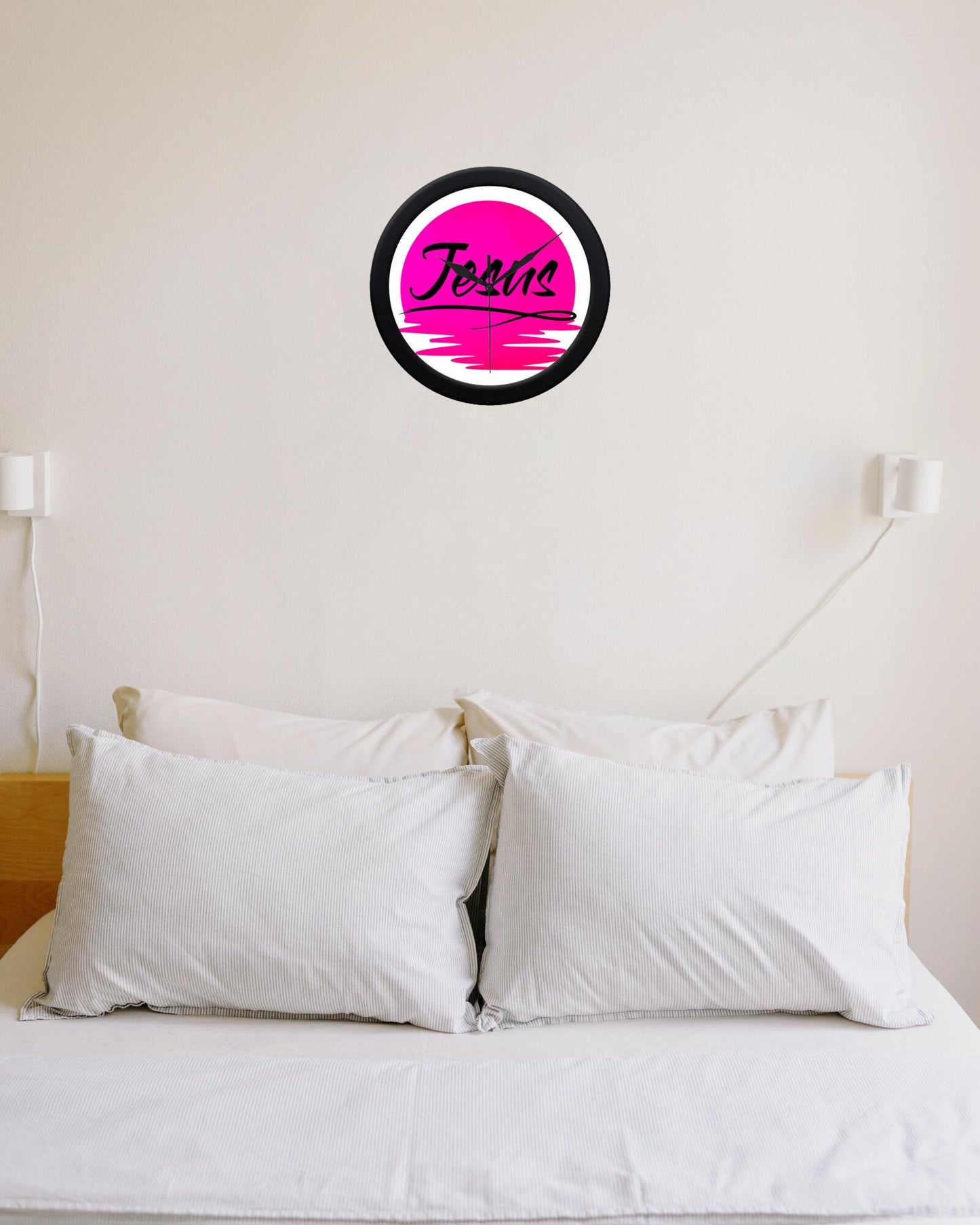Wall Clock Pink - Jesus