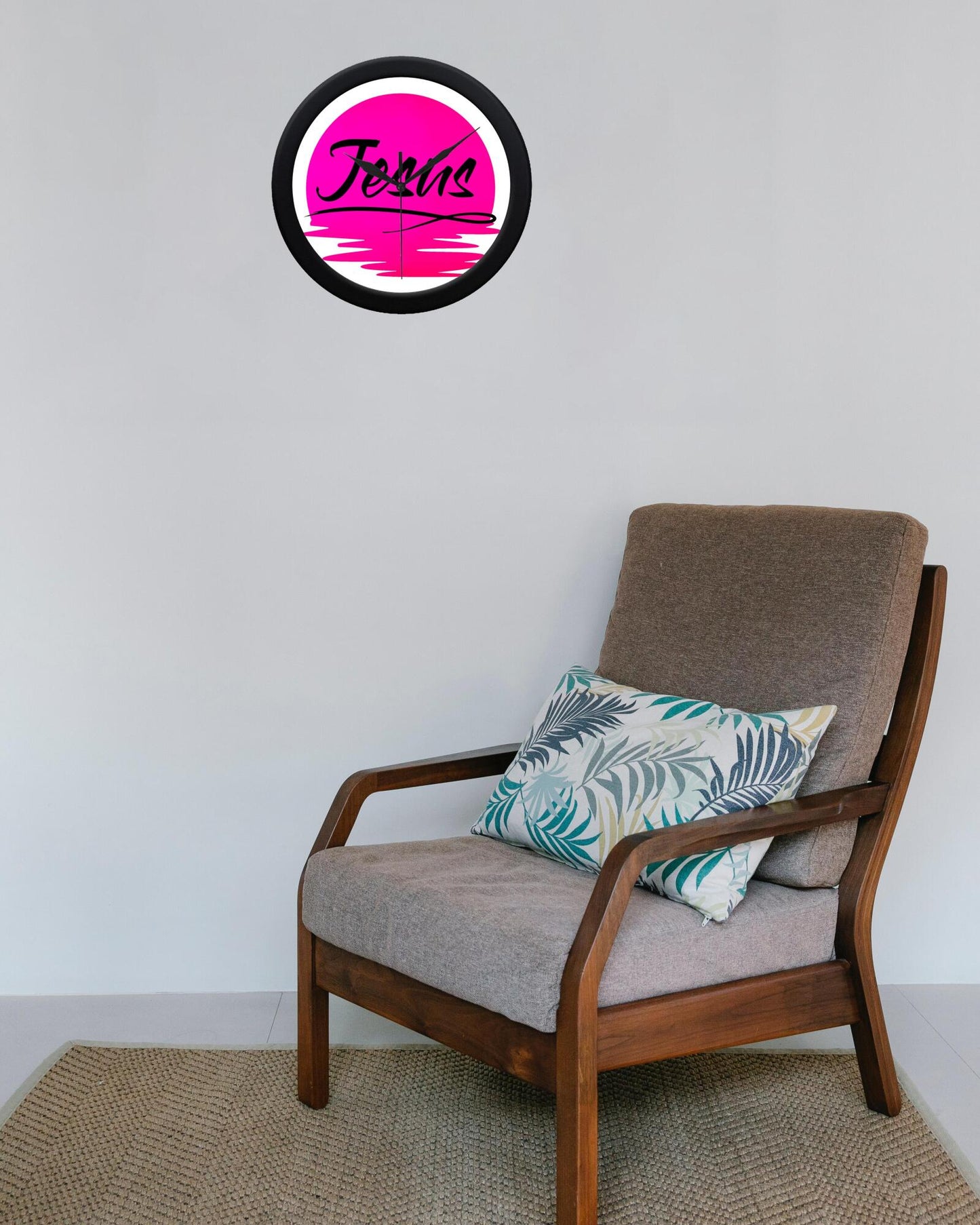 Wall Clock Pink - Jesus