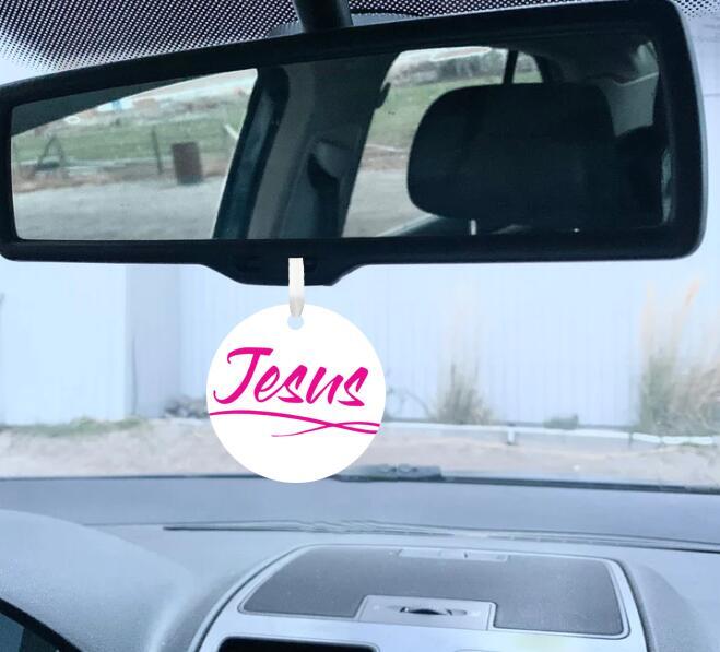 Car Ornament Pink - Jesus