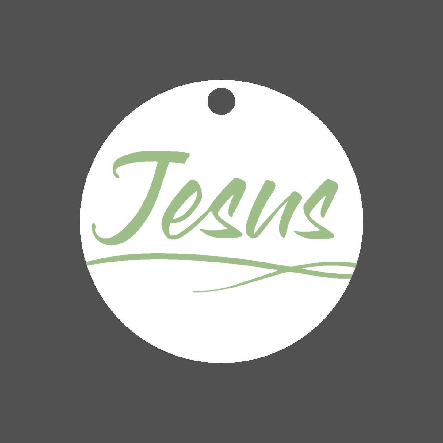 Car Ornament Green - Jesus