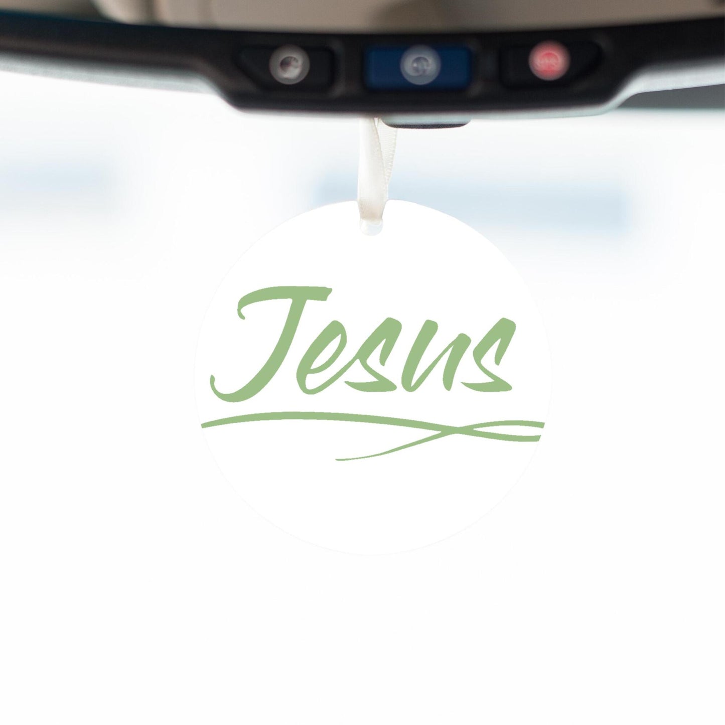 Car Ornament Green - Jesus