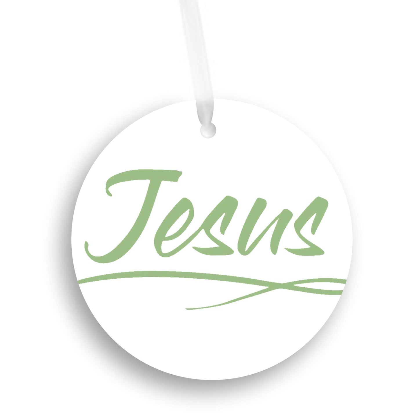 Car Ornament Green - Jesus