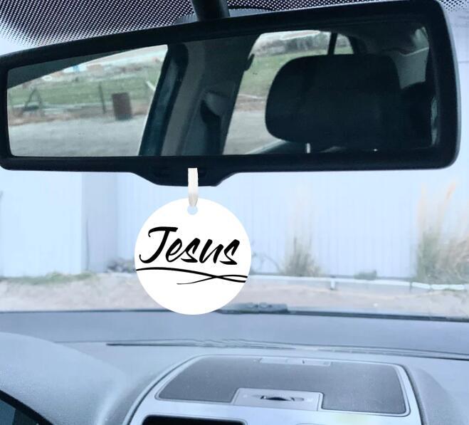 Car Ornament Black - Jesus