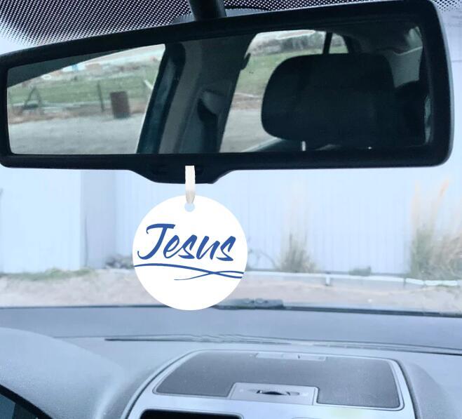 Car Ornament Blue - Jesus