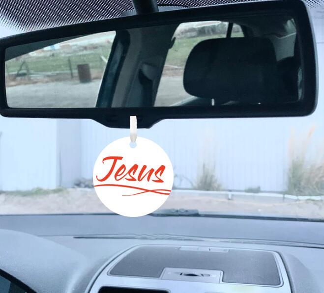 Car Ornament Orange - Jesus