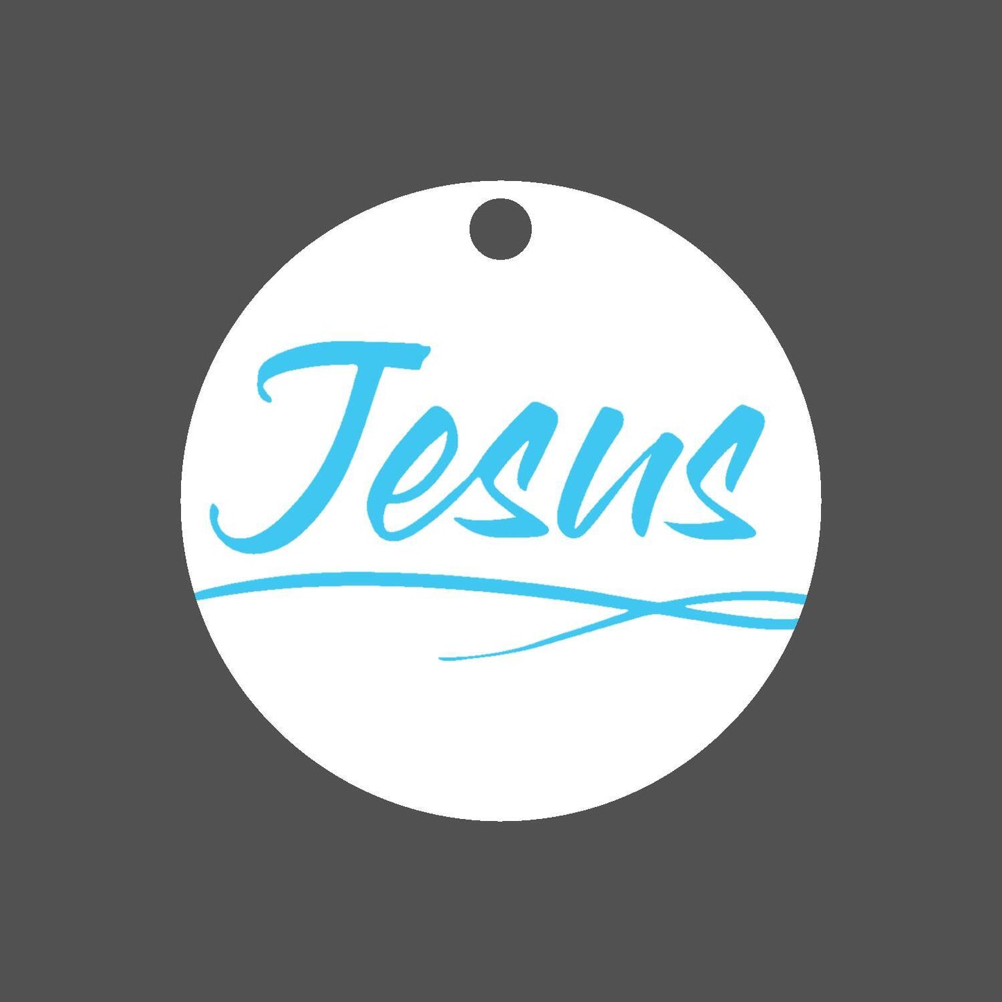 Car Ornament Sky Blue - Jesus
