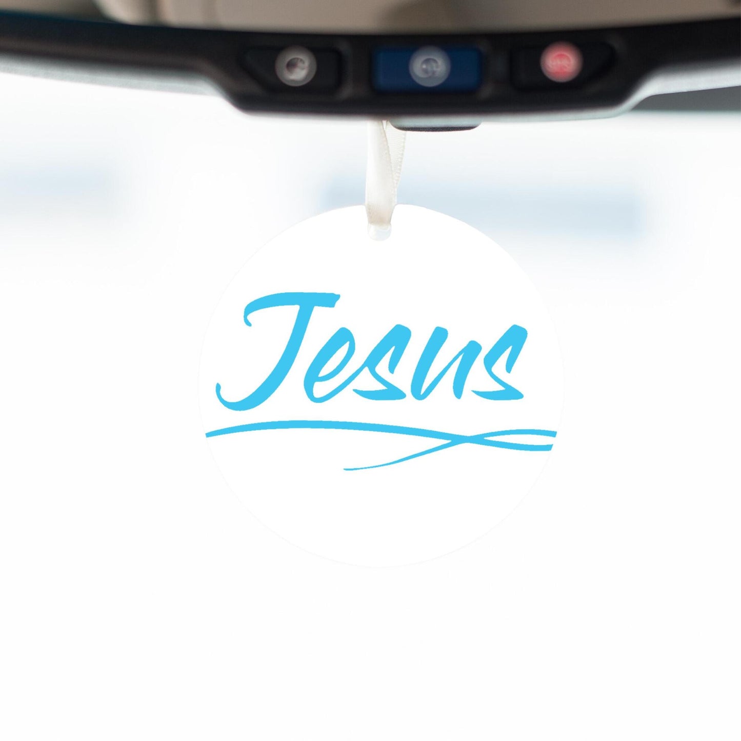 Car Ornament Sky Blue - Jesus