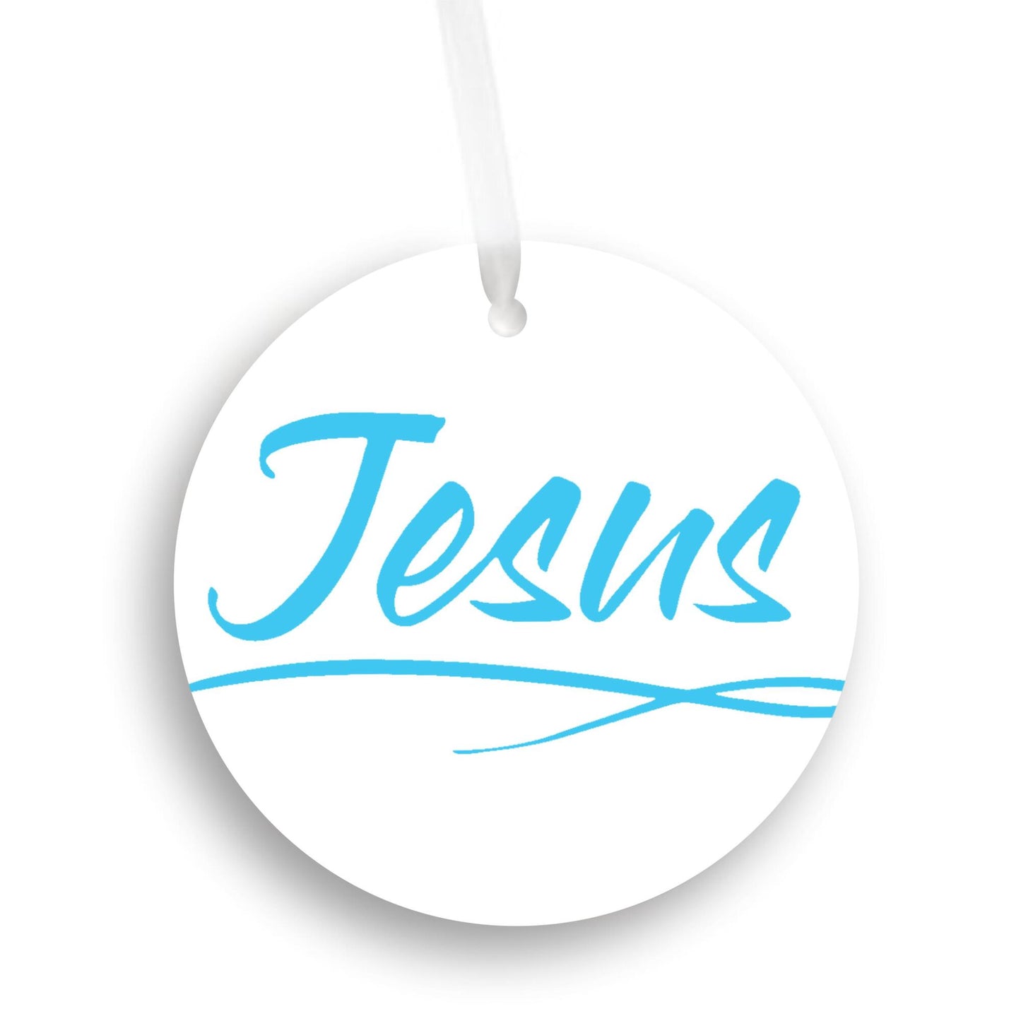 Car Ornament Sky Blue - Jesus