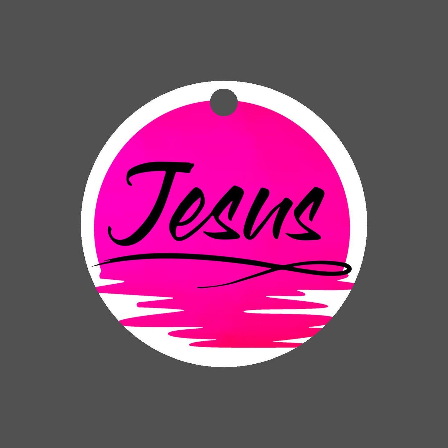 Car Ornament Pink - Jesus