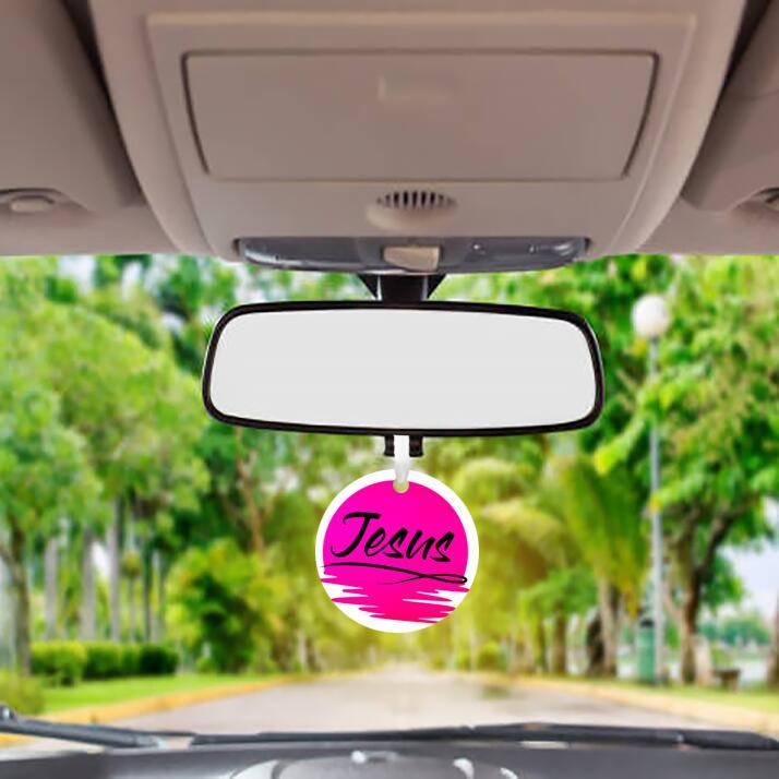 Car Ornament Pink - Jesus