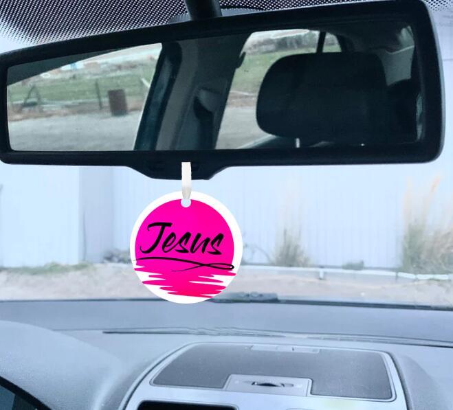 Car Ornament Pink - Jesus