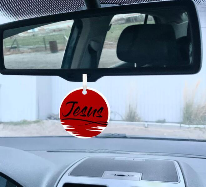 Car Ornament Red - Jesus