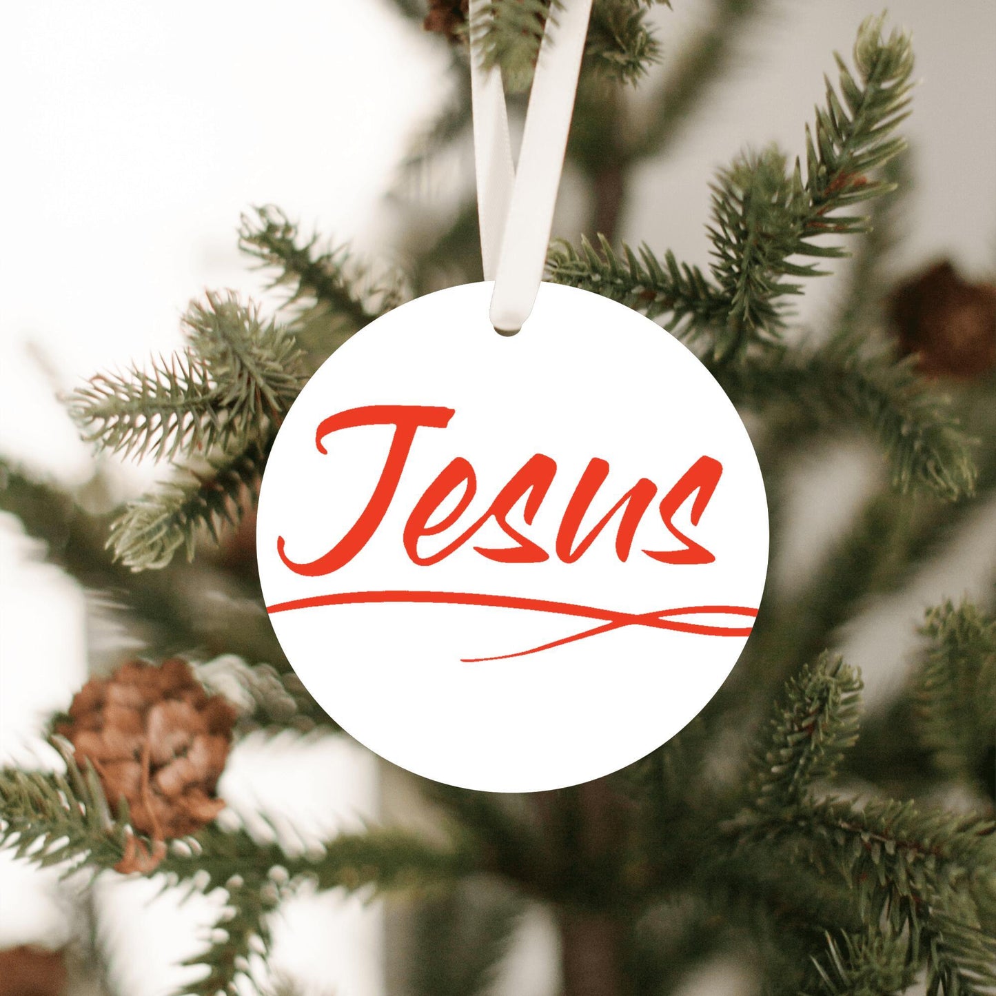 Christmas Ornament Orange - Jesus