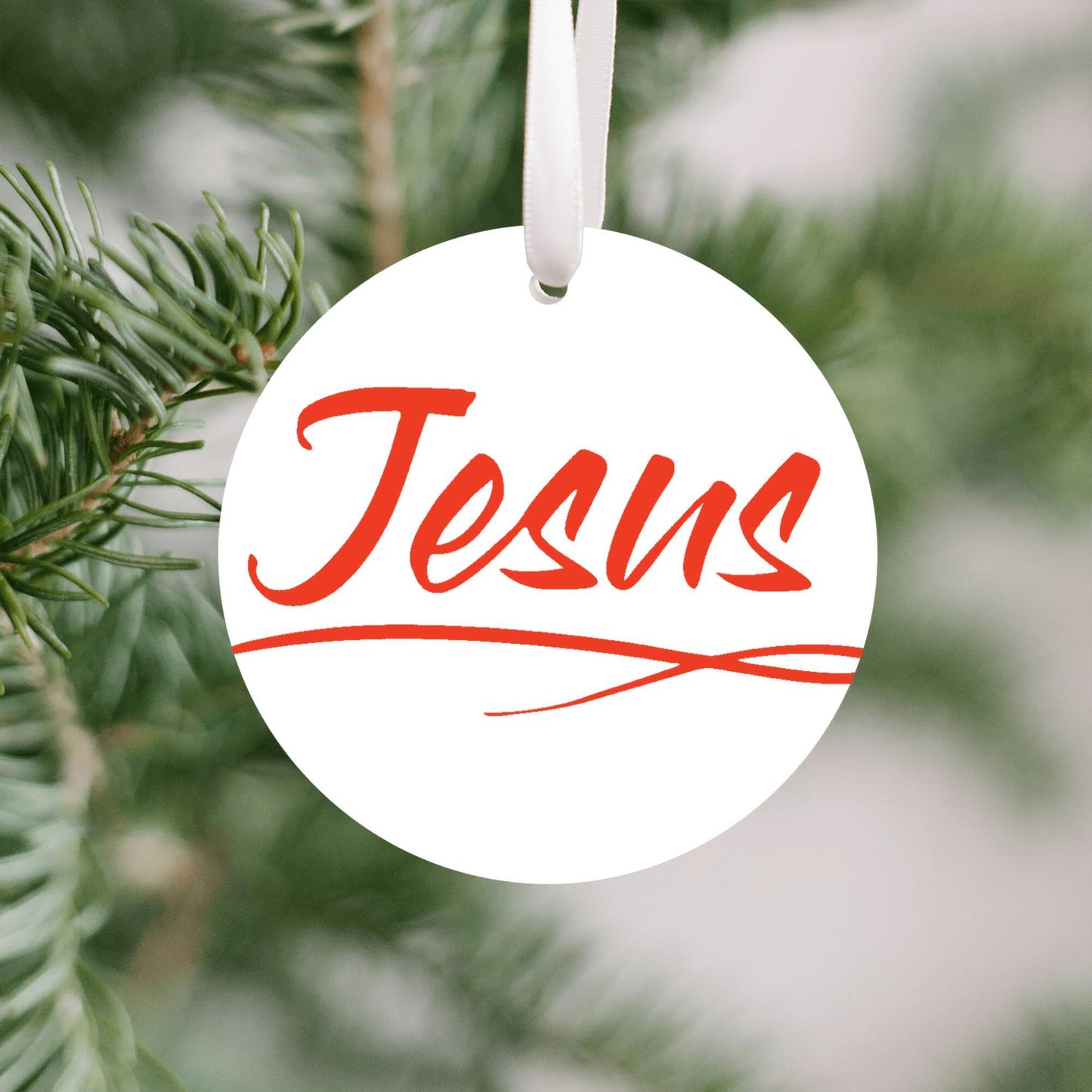 Christmas Ornament Orange - Jesus