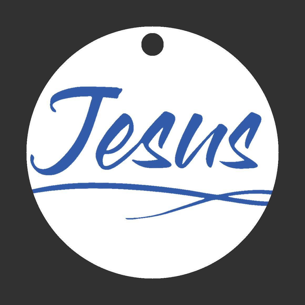 Christmas Ornament Blue - Jesus