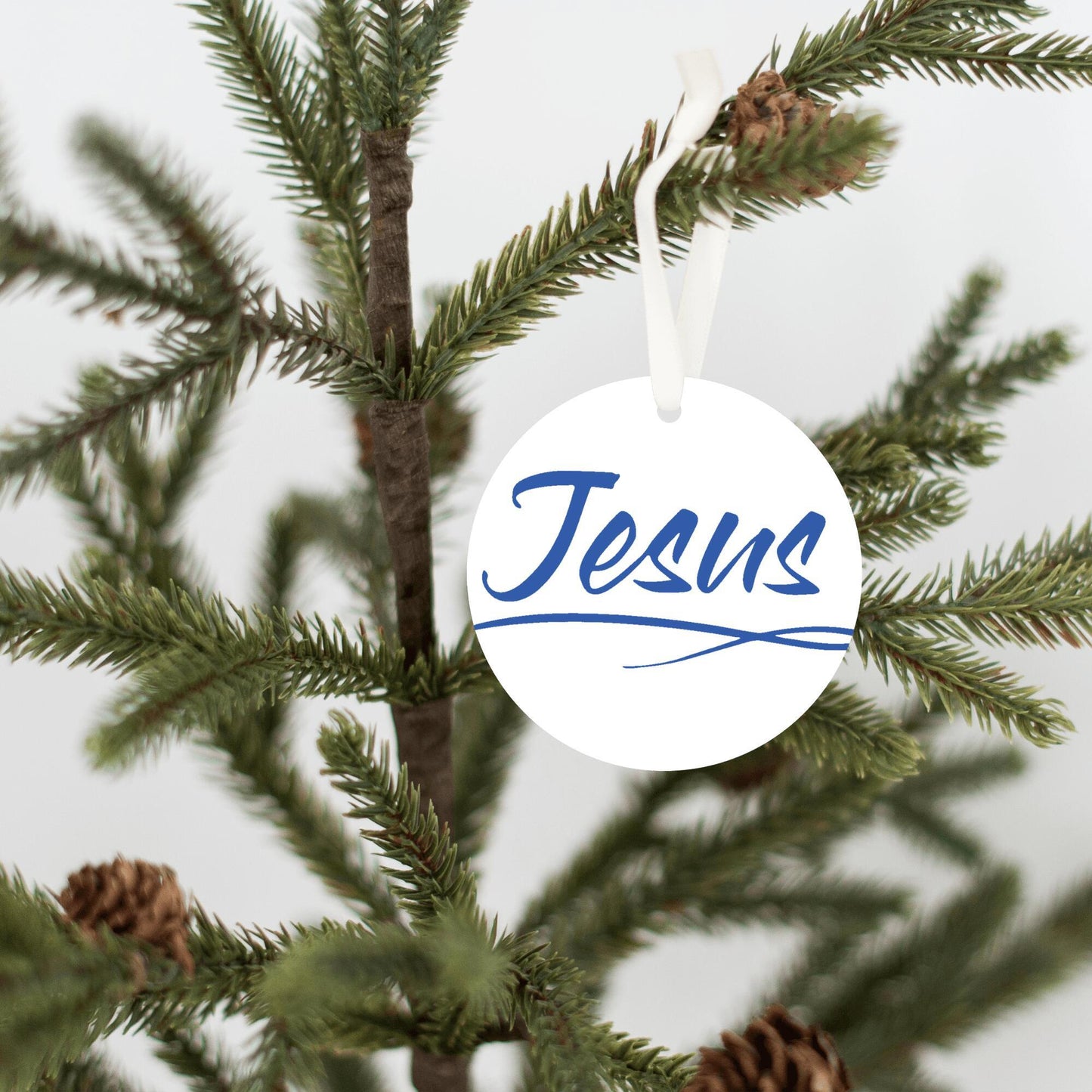 Christmas Ornament Blue - Jesus