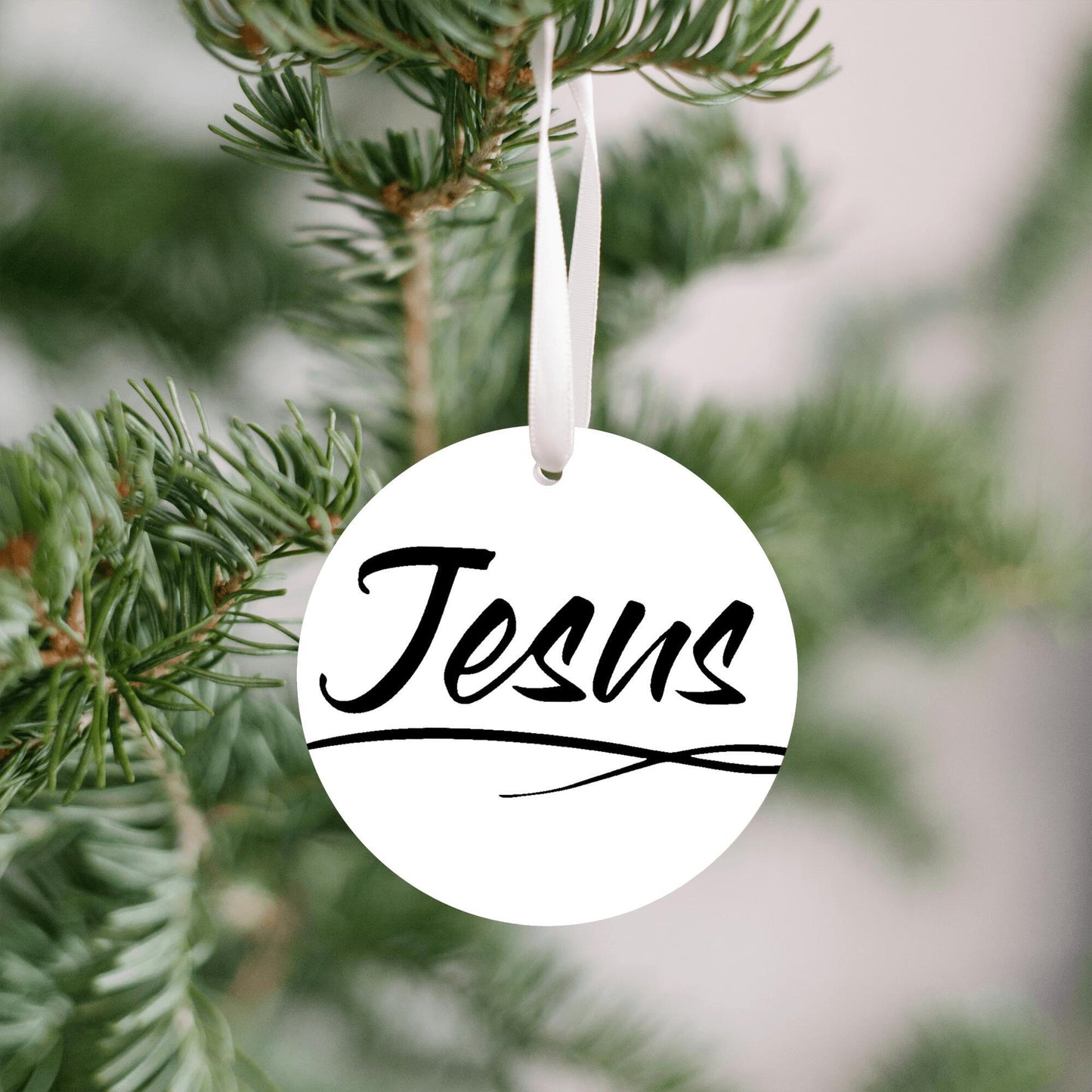 Christmas Ornament Black - Jesus