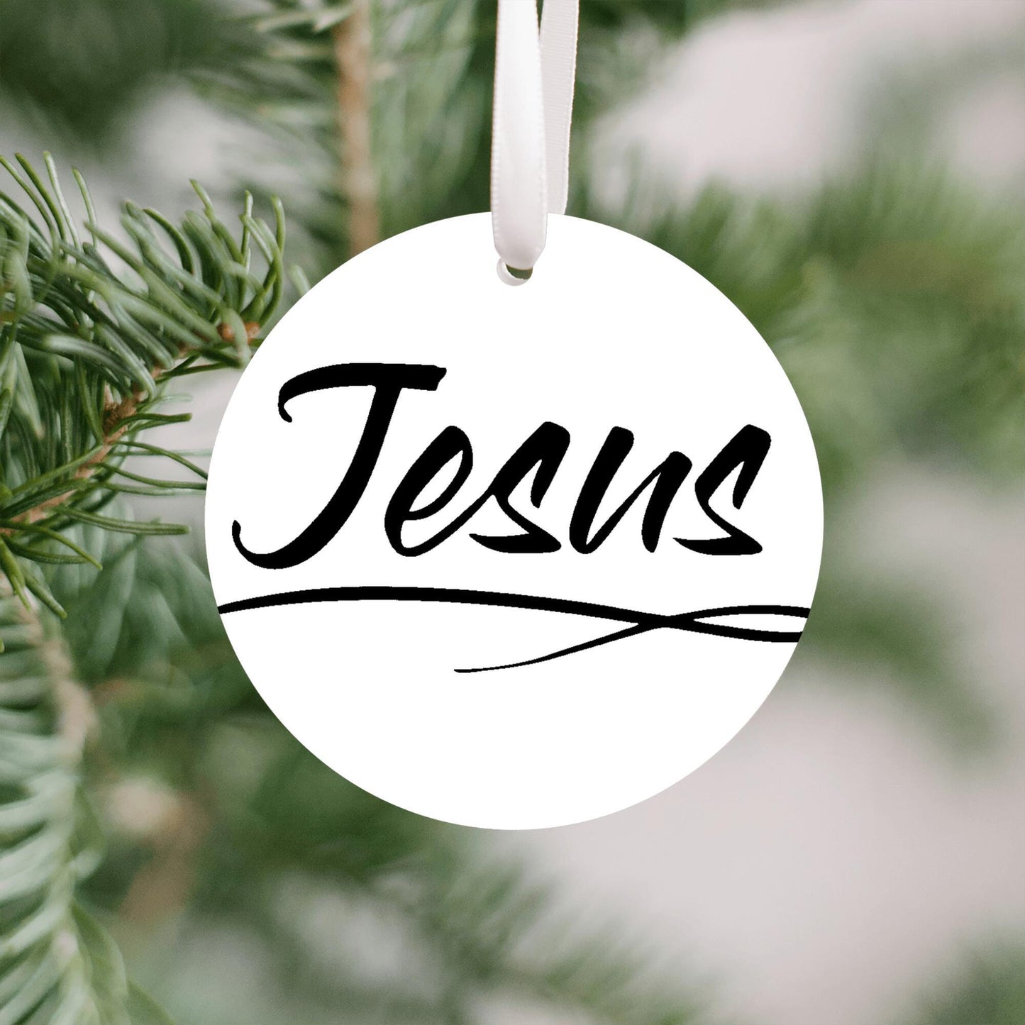 Christmas Ornament Black - Jesus