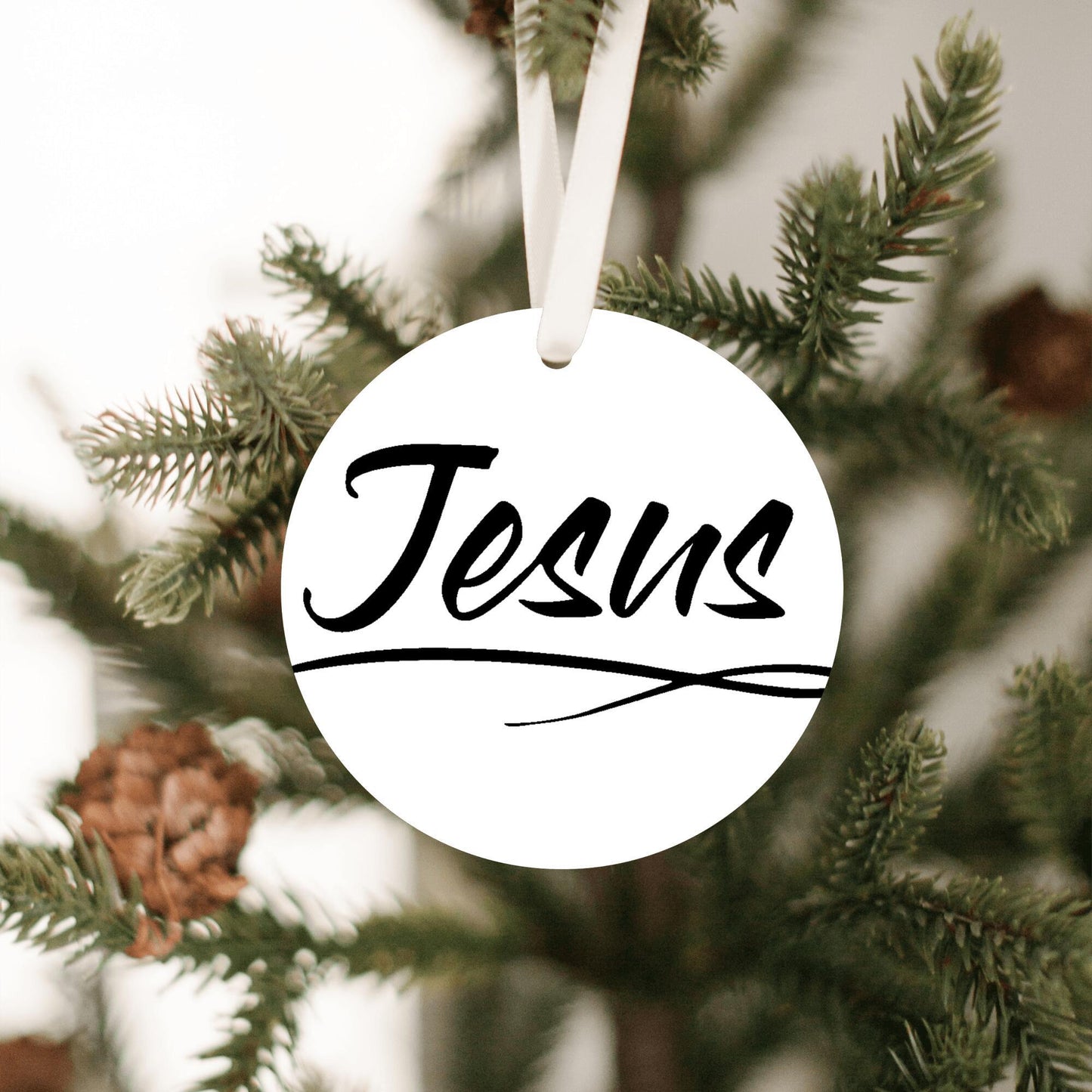 Christmas Ornament Black - Jesus