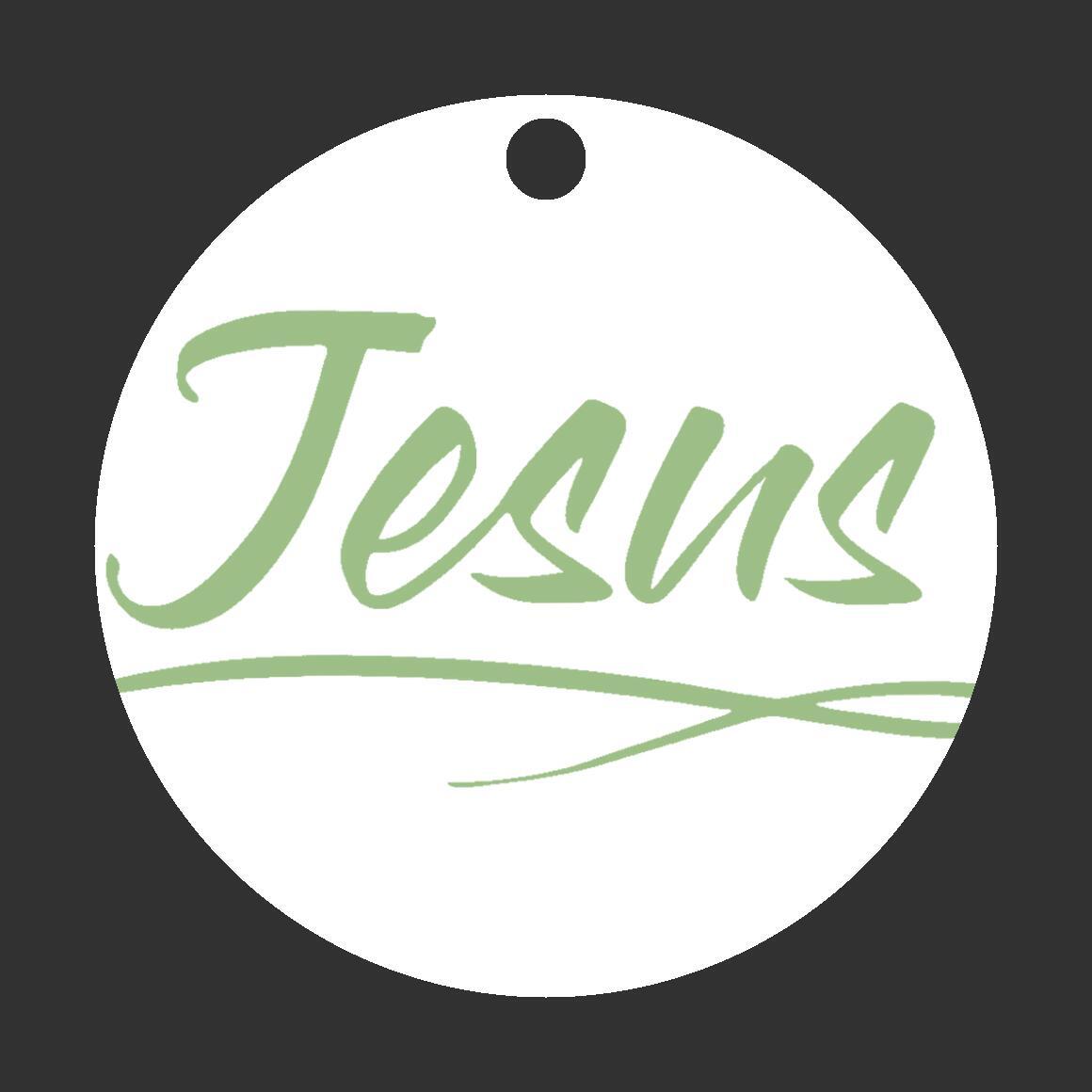 Christmas Ornament Green - Jesus