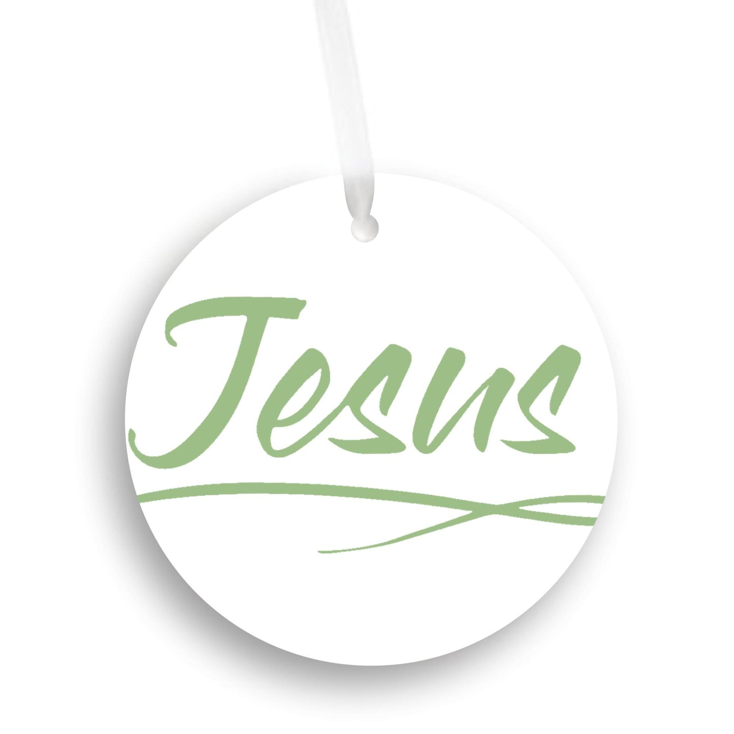 Christmas Ornament Green - Jesus