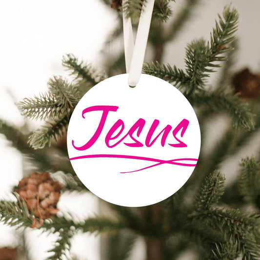 Christmas Ornament Pink - Jesus