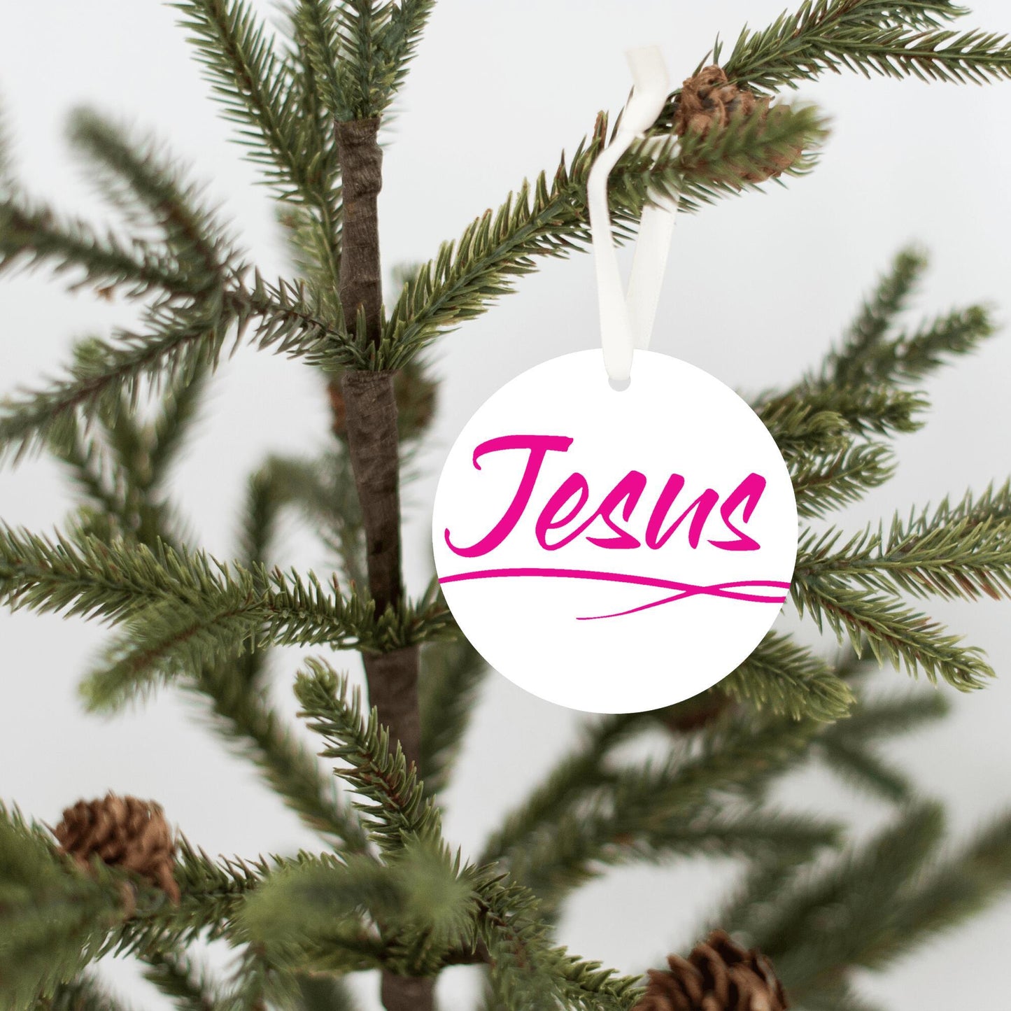 Christmas Ornament Pink - Jesus