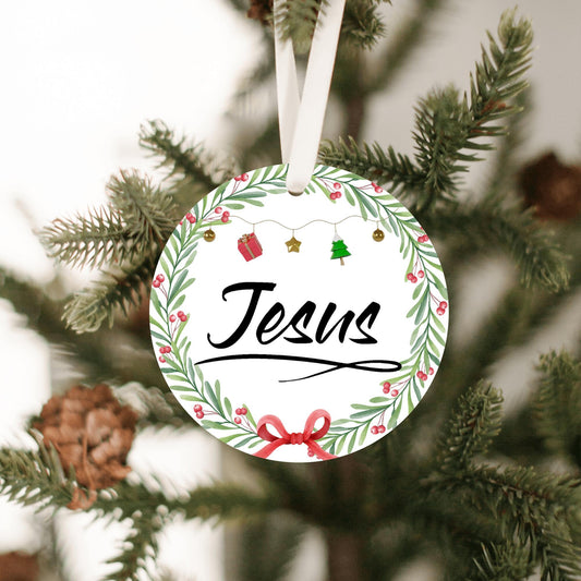 Christmas Ornament Small Black - Jesus