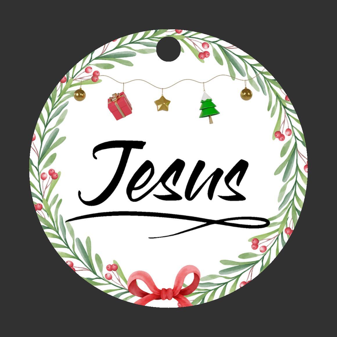 Christmas Ornament Small Black - Jesus