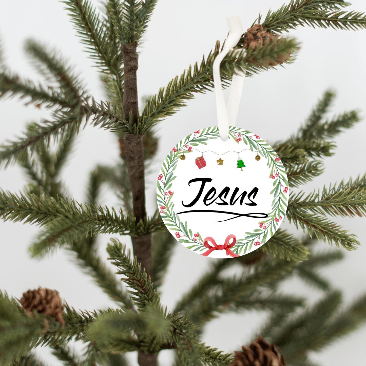Christmas Ornament Small Black - Jesus